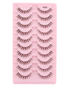10 Pairs Faux Mink Eyelashes Handmade Natural False Eyelashes Soft Cross Messy Eye 3D Curly Eyelashes Extension Makeup Tools - Riparo82