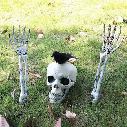 Halloween Hand Bone Skeleton Decorations Yard Inserting Ghost Arm Props for Outdoor Haunted House Party Horror Scene Decorations