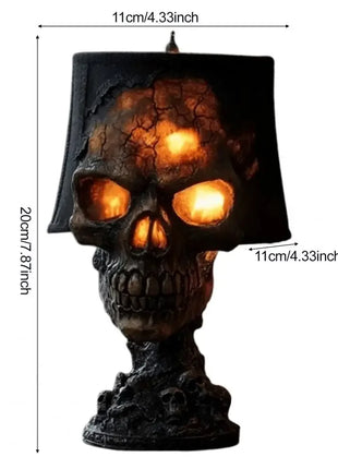 Desk Lamp Halloween Skull Lamp Skull Desk Lamp with Spooky Led Light for Halloween Party Mantel Decoration Unique Room Accent - Riparo82
