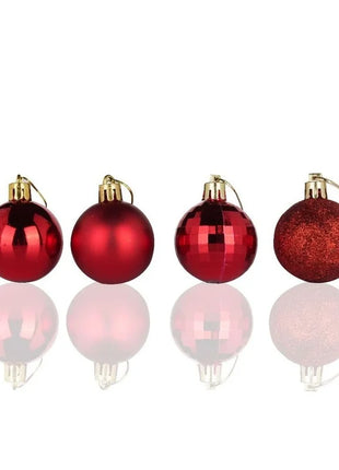 24 pezzi 4 cm albero di Natale palline di Natale decorazioni palline ornamento di nozze per feste - riparo82