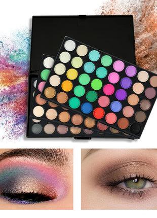 POPFEEL 120-Color 3-in-1 Eyeshadow Palette - Professional Multi-Color Eyeshadow Collection with Matte and Shimmer Shades. - Riparo82