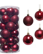 24PCS Palle Di Natale Ornamenti Per L'albero Di Natale Palle Di Natale Appeso Albero Pendenti Home Party Decor 2026 Regalo di Capodanno Noel Navidad - riparo82
