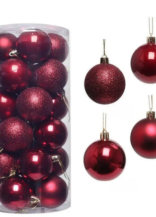 24PCS Palle Di Natale Ornamenti Per L'albero Di Natale Palle Di Natale Appeso Albero Pendenti Home Party Decor 2026 Regalo di Capodanno Noel Navidad - riparo82