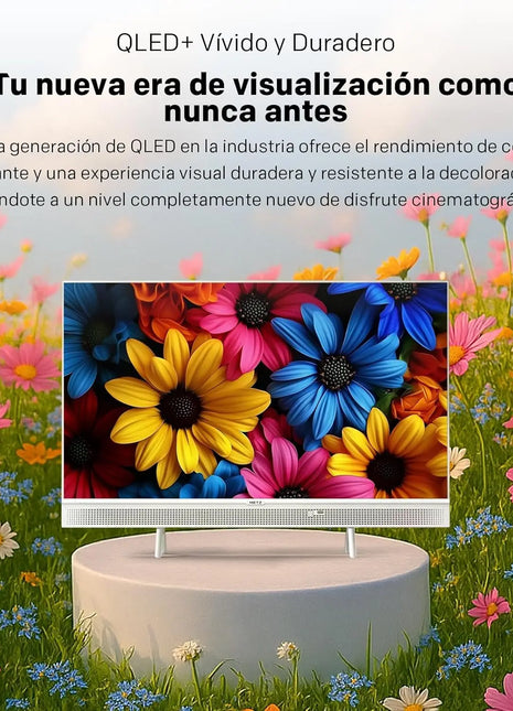 Metz 32Mqe7100Z 32" Hd Qled Google Tv |   Eyecare 3.0, Hdr10, White Design with Handle, Type-C Power, Front Speaker - Riparo82