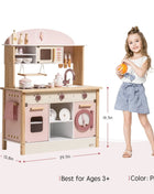 Robotime Robud Cucina in legno per bambini Cucina da gioco con caratteri di gioco Set da cucina per bambini Regalo per ragazze Ragazzi 3+ - riparo82