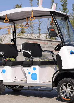 Mini Autobus Elettrico 2-4 Posti con Tetto - Scooter Turistico Doppia Fila - riparo82
