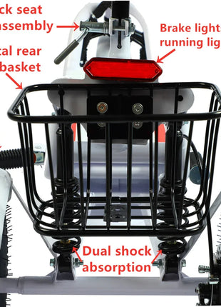 Foldable Electric Tricycle Scooter For 2 Person Elderly Adults Women Mini 3 Wheel Mobility Scooter For Adults Electric - Riparo82