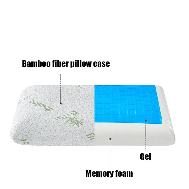 Memory Foam Pillow Long Lasting Comfort Premium Gel Cooling Pillow Cool Pillows for Sleeping Gel Pillow Pillows Memory Foam