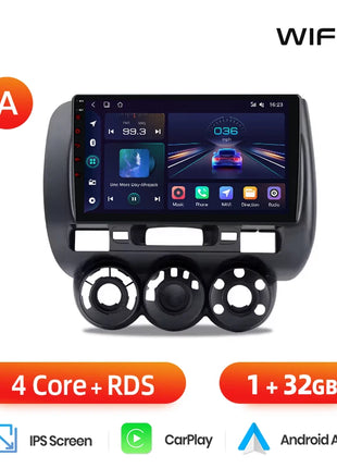 Junsun Wireless CarPlay Android Auto Car Radio for Honda Fit Jazz City 2002 2003 2004-2007 RDS GPS 4G WIFI Multimedia autoradio - Riparo82
