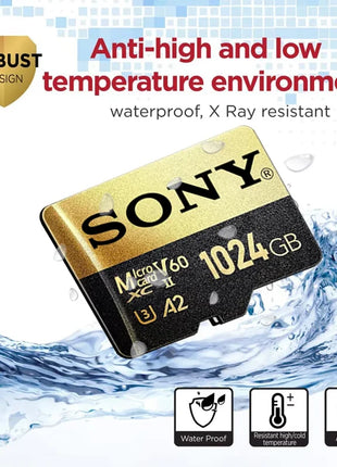 Scheda di memoria SONY TF Scheda Micro SD ad alta velocità da 1 TB 1024 GB 128 GB 256 GB 512 GB A2 U3 V30 Schede Flash SD TF per computer telefono Xiaomi