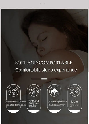 Soft Pillows White Goose Down Feather Pillows for Sleeping Neck Protection Bed Pillows with 100% Cotton Cover - Riparo82