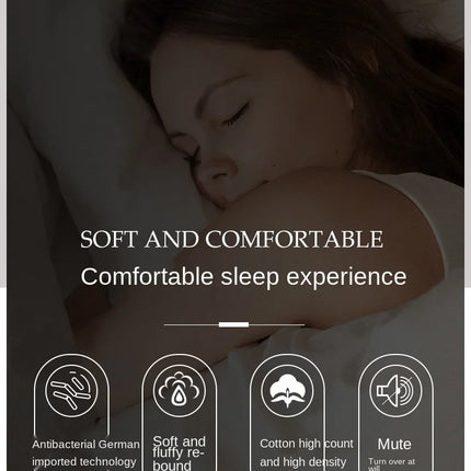 Soft Pillows White Goose Down Feather Pillows for Sleeping Neck Protection Bed Pillows with 100% Cotton Cover