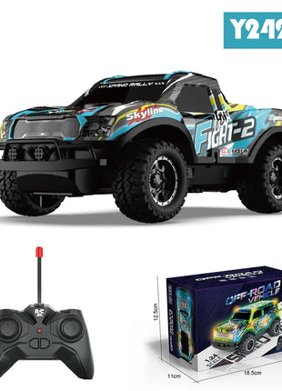 Auto telecomandata Jeep fuoristrada illuminata a LED Piccola proporzione Macchinina giocattolo per bambini non carica