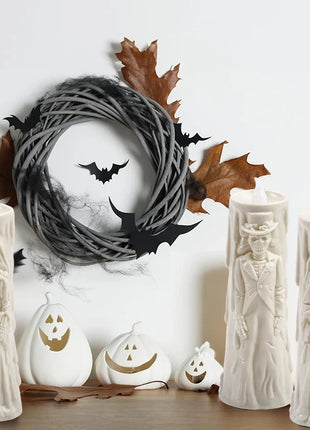 Halloween Horror Ghost Bride Groom LED Candle Electronic Light Halloween Skeleton Lamp Party Decoration Flameless Night Lights - Riparo82