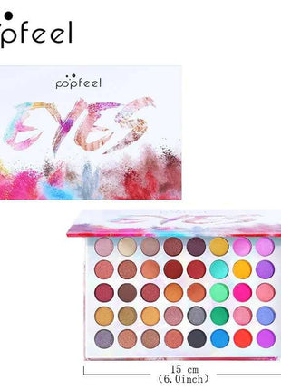 POPFEEL 40 Color Eyeshadow Palette Colorful Pearlescent Matte Multi-color Combination Makeup Eyeshadow
