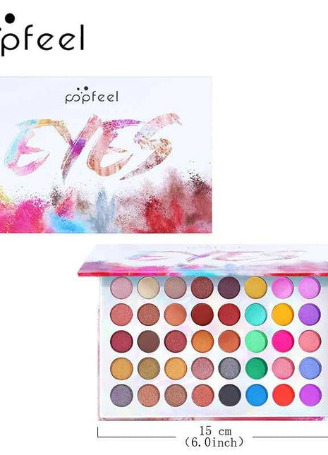 POPFEEL 40 Color Eyeshadow Palette Colorful Pearlescent Matte Multi-color Combination Makeup Eyeshadow