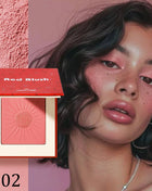 1PC Waterproof Blush Palette: Nude matte with pearlescent particles, light pink, orange and red, lightweight and long-lasting, s - Riparo82