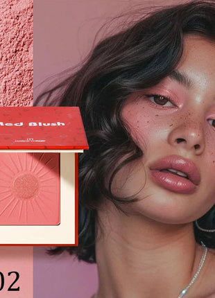 1PC Waterproof Blush Palette: Nude matte with pearlescent particles, light pink, orange and red, lightweight and long-lasting, s - Riparo82