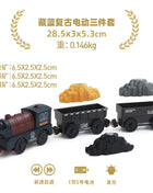 Set di treni elettrici Giocattoli Modello di treno Auto elettrica adatta per ferrovia in legno Pista del treno in legno Regalo di Natale per bambini