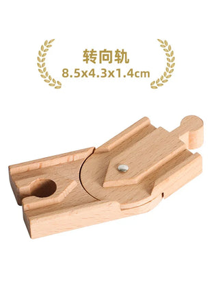 Nuova binario ferroviario in legno Tutti i tipi Biforcazione binario forcella Accessori per binari in legno di faggio adatti per binari in legno Thomos Giocattolo Regalo per bambini