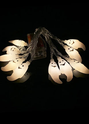 1.5M 10LED Halloween LED Light String Horror Eyeballs Pumpkin Spider Bat Skull Lamp Trick Or Treat Happy Halloween Party Decor - Riparo82