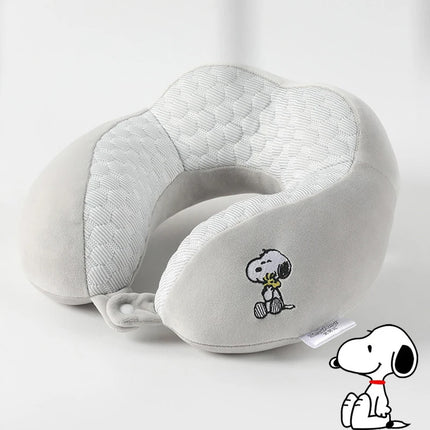 Snoopy U Shaped Neck Pillows Soft Travel Pillow Massage Neck Pillow Cartoon Comfortable Cushion Sleeping Airplane Pillow Gift