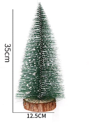 Mini alberi di Natale Dimensioni diverse Mestiere Base in legno artificiale Mini albero di Natale Natale Festa a casa Decorazione di Capodanno 2025