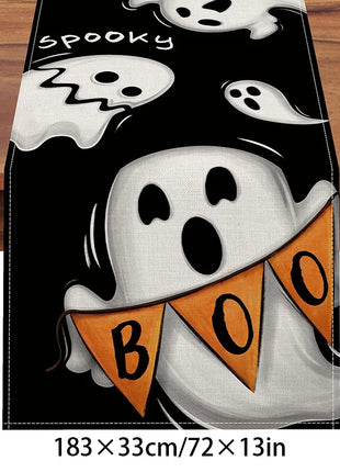 Halloween Tablecloth tablecover table decor Haunted House Pumpkin Spider Web Tablecloth 2025 Halloween Party Decoration Supplies - Riparo82