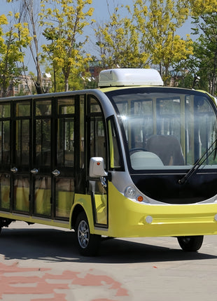 New 18 seater enclosed sightseeing car, electric golf cart for sale, customized solar powered electric sightseeing bus, etc - Riparo82