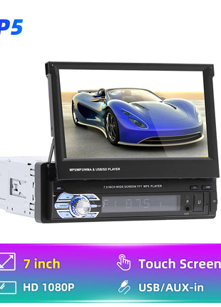 Hikity 2+64G Android Car Radio carplay Autoradio 1Din 7'' Touch Screen Car Multimedia Player GPS Navigation Wifi Auto Bluetooth - Riparo82