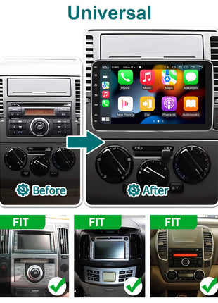 2 din Android 14 10.1 inch Universal Car Radio Stereo Rotate Touch Screen Wireless Carplay android auto GPS WIFI 4GLTE autoradio - Riparo82