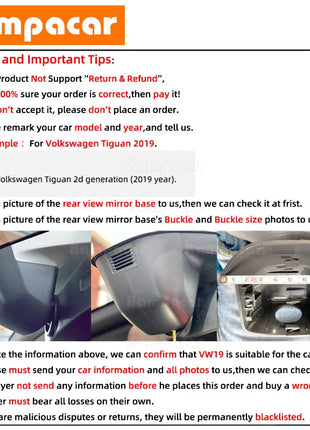 Kampacar AD07-4K 2160P Wifi DashCam Camera Video Recorder For Audi A7 C8 A3 8v A8 A6 A5 A4 Q3 Q7 Q8 Etron 2015-2024 10% Car Dvr - Riparo82