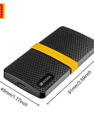 Kodak X200 SSD portatile 1TB 512GB 256GB USB 3.1 Tipo C Disco rigido esterno Gen 2 Disco rigido Unità a stato solido per laptop MacBook