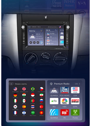 AWESAFE Carplay android Auto Radio for VW Golf 4 Passat POLO Transport T5 Multivan Seat Jetta Car Intelligent Systems Autoradio - Riparo82