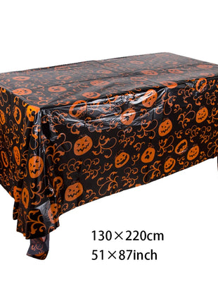 Halloween Tablecloth tablecover table decor Haunted House Pumpkin Spider Web Tablecloth 2025 Halloween Party Decoration Supplies - Riparo82