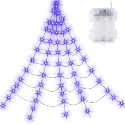 Practical 8 Modes Halloween Spider Web Lights Glow 250 LEDs LED Spider Net Hanging 5m Scary Giant Spider Haunted House