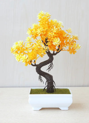 Artificial Plants Decoration Potted Bonsai Small Tree Pot Fake Plant Potted zen garden Ornaments Table Home Room Decoration