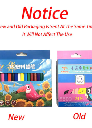 12/18/24/36 Colors Non-dirty Hand Plastic Crayons Washable and Erasable Color Crayons Children’s Painting School Office Supplies - Riparo82