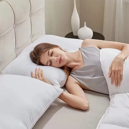 Sleeping Pillows for Bedroom Double Top Bed Stuffed Hotel Five-star Soft Orthopedic Pillow 48*74 Solid Color Extension Cushion