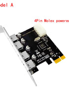 Scheda di espansione PCI-E USB 3.0 a 4 porte Adattatore HUB PCI Express PCIe USB 3.0 Controller USB 3.0 a 4 porte USB 3 0 PCI e PCIe Express 1X - Riparo82