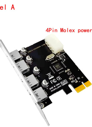 Scheda di espansione PCI-E USB 3.0 a 4 porte Adattatore HUB PCI Express PCIe USB 3.0 Controller USB 3.0 a 4 porte USB 3 0 PCI e PCIe Express 1X - Riparo82