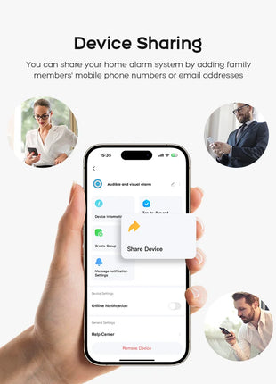 PGST Residential Tuya Smart Gsm Wifi Alarm System for Home Wireless Security Alarm House Smart Life App Control work with ALexa - Riparo82