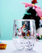 Tazza di vetro a doppia parete di Natale, regalo di Natale, stella-albero, pupazzo di neve, resistente al calore, per uso domestico, succo di latte, birra, tazza da tè, tazza da caffè - riparo82