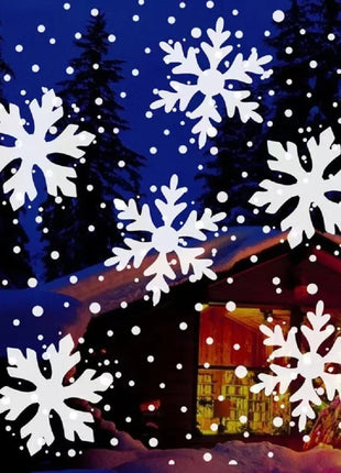 Grandi luci per proiettori con fiocchi di neve Decorazioni natalizie a LED Lampada da palco rotante 2025 Decorazione natalizia per feste di Capodanno