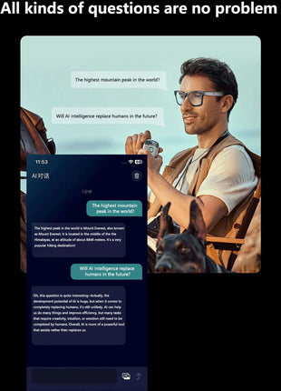 Xiaomi AI Smart Glasses with Camera Sunglasses Mini Camera Video Recorder Wireless Bluetooth Call Anti-blue Glasses for Man Wome - Riparo82