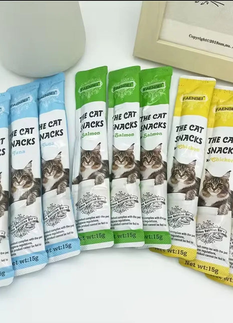 Barrette cremose per gatti Stick Dolcetti Mix Sapore Snack liquido per gatti Etichetta privata Snack umido per gatti - riparo82