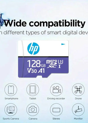 Scheda di Memoria HP Micro SD classe 10 32GB 64GB 128GB 256GB U3 4K ad alta velocità Cartao De Memoria Memoria Memoria Flash TF meard C10