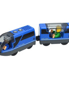 Locomotiva in legno Magnetic Electric Car Train Toys Fit Biro wood Diecast Slot Train Track Railway Educational Toys For Kids