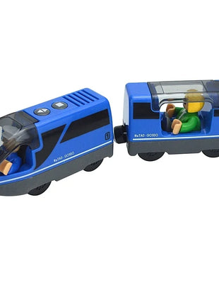 Locomotiva in legno Magnetic Electric Car Train Toys Fit Biro wood Diecast Slot Train Track Railway Educational Toys For Kids