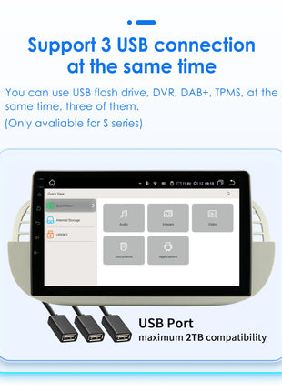 4G 8Core Android Car radio GPS Stereo For Fiat 500 2007-2014 Multimedia Video player 2DIN Autoradio DSP Carplay 7862 Head Unit - Riparo82